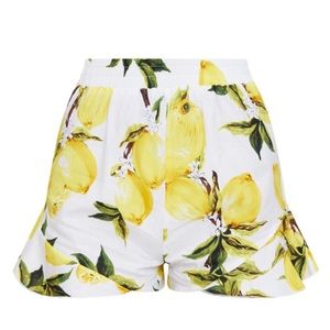Ruffled Lemon Shorts